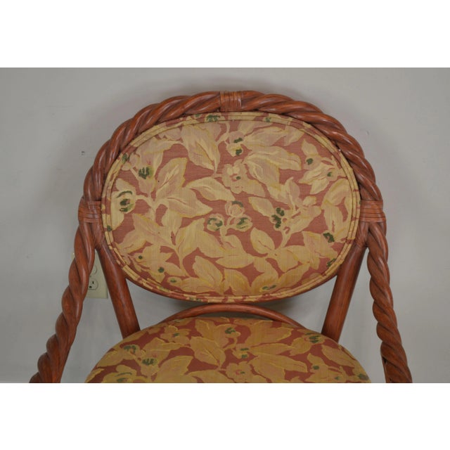 Gold McGuire of San Francisco Painted Twist Rattan Armchairs - a Pair For Sale - Image 8 of 13