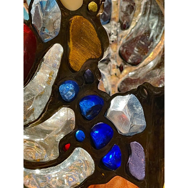 Mid 20th Century Artist-Crafted Table Lamp With Mouth-Blown Glass Nuggets For Sale - Image 13 of 14