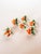 Orange Vintage Tole Flower Napkin Rings- Set of 6 For Sale - Image 8 of 8