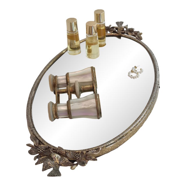 Antique LeMaire Fi Paris Mother-of-Pearl & Brass Opera Glasses, 1904 Monogrammed For Sale