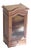Antique English Oak Medicine Cabinet with Stained Glass Door, 1920s For Sale