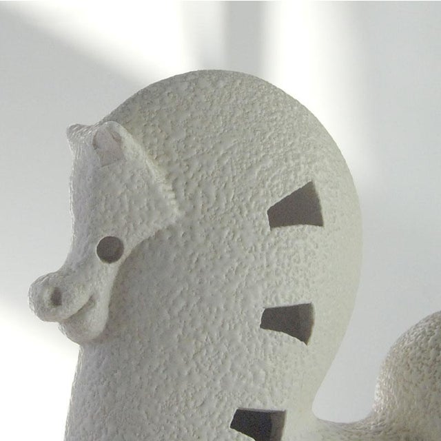 Ceramic Vintage White Horse Sculpture by Roberto Rigon, 1970s For Sale - Image 7 of 13