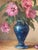 Mid 20th‑Century Vase With Flowers — Rich Classical Still Life Oil on Board, Signed For Sale - Image 11 of 15