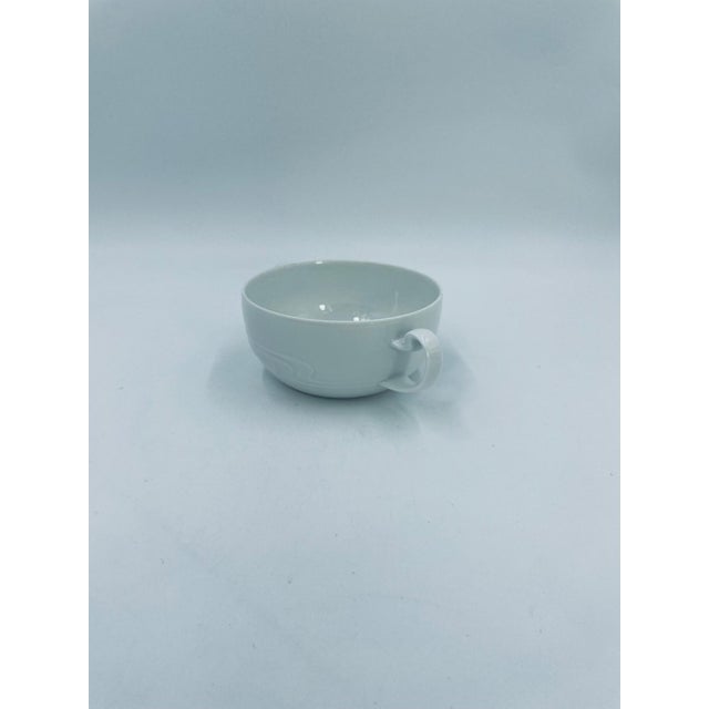 Ceramic Asymmetria White Porcelain Bouillon Bowl from Rosenthal, 1965 For Sale - Image 7 of 9