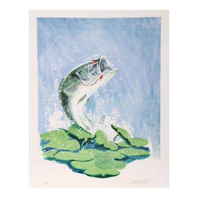 Allen Friedman, Leaping Lunker, Lithograph For Sale