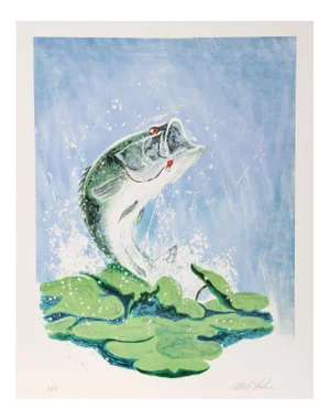 Allen Friedman, Leaping Lunker, Lithograph