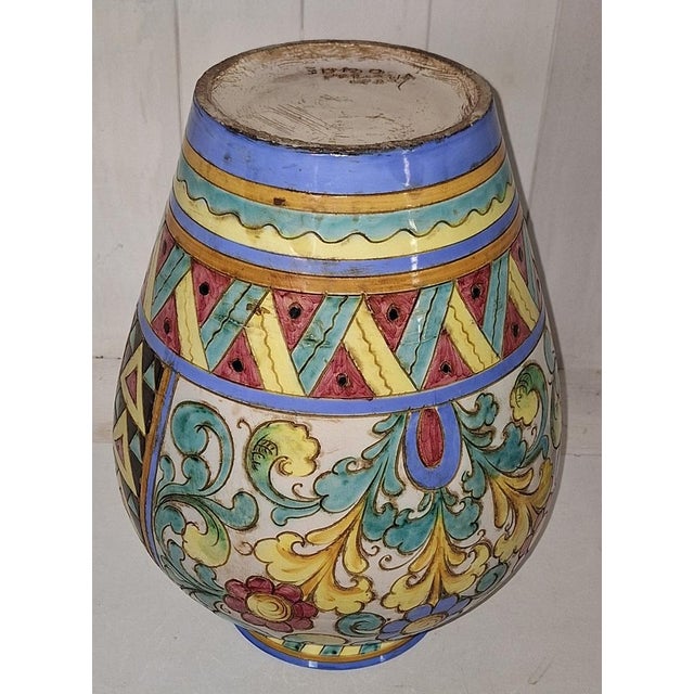 Vintage Italian Ceramic Lidded Vase, 1970s For Sale - Image 4 of 6