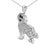 Contemporary .925 Sterling Silver 1/3 Cttw White and Black Diamond Labrador Retriever Dog Pendant Necklace (I-J Color, I2-I3 Clarity) - 18" Inches For Sale - Image 3 of 6