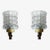 Wall Sconces in Textured Glass with Wood and Gilt Metal, 1970, Set of 2 For Sale - Image 10 of 10