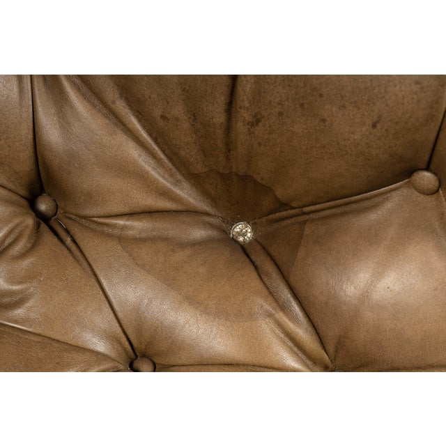 Beige Vintage Tufted Sleepy Hollow Armchair in Beige For Sale - Image 8 of 13