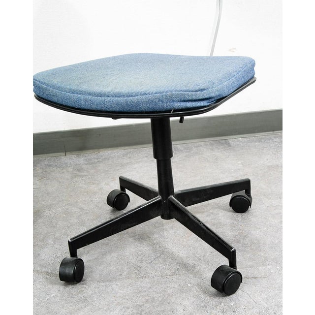 1960s Mid Century Modern Office Chair Pair Task Swivel Work Blue Rasmussen Labofa Two For Sale In Sacramento - Image 6 of 11