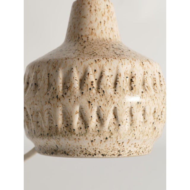 Mid-Century Modern Brown Speckled Stoneware Table Lamp by Ego, Sweden, 1960s For Sale - Image 9 of 18