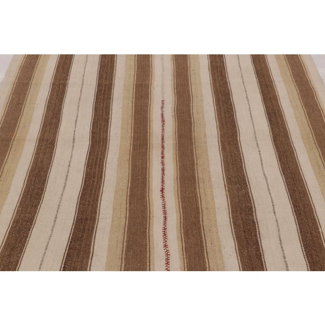 Rug & Kilim Vintage Persian Kilim, Square Rug in Neutral Earth Tones - Rug & Kilim For Sale - Image 4 of 8