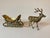 English Vintage Brass Reindeer & Sleigh For Sale - Image 3 of 11