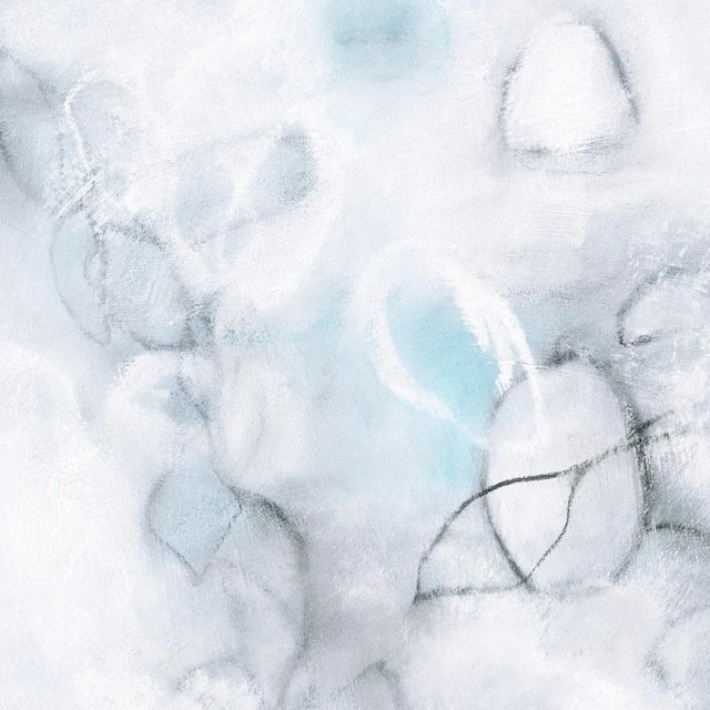 "Float No. 10" is a vertical abstract work on paper with a textured, layered surface and gentle tonal variation. The...