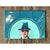 Vintage Figurative Painting of Man in Hat on Paper For Sale - Image 11 of 12