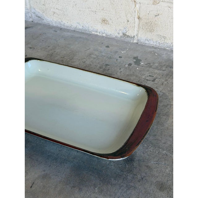 Ceramic Baking Dish Rectangular Stoneware Désirée Denmark Thule Mid-Century Modern 1970s For Sale - Image 7 of 10