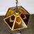 Mid 20th Century Mid 20th Century Paneled Amber Glass Pendant Light With Crystal Accents For Sale - Image 5 of 13