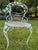 1940s Vintage Woodard Chantilly Rose Wrought Iron Dining Set — Table & Six Chairs For Sale - Image 5 of 11