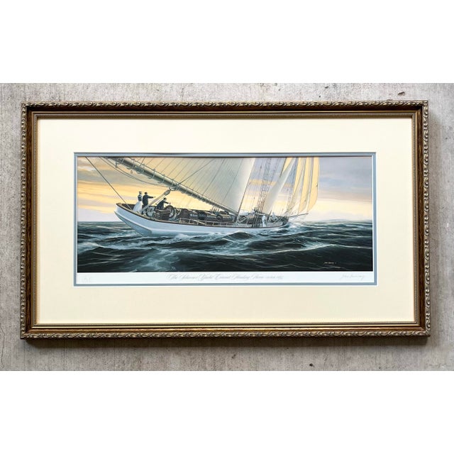 John Mecray “The Schooner Yacht Coronet…” Framed, Matted & Signed Print 31”X18” Excellent condition with no damage to the...
