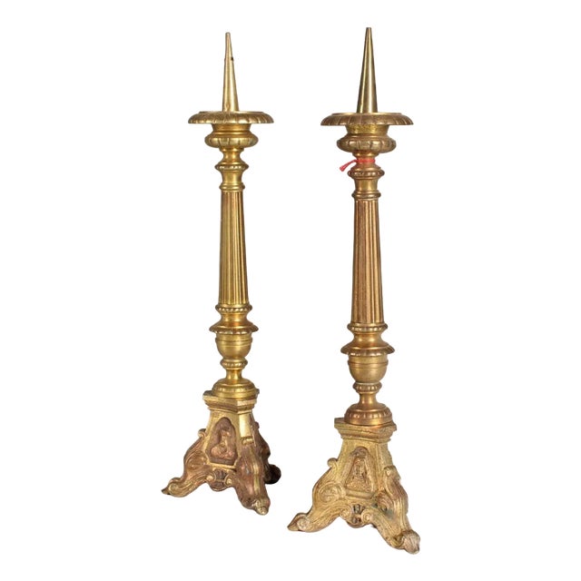 Antique Candlesticks, 1890s, Set of 2 For Sale