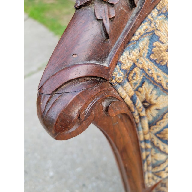 Late 19th Century Victorian Carved Rosewood Parlor Chairs For Sale - Image 10 of 15