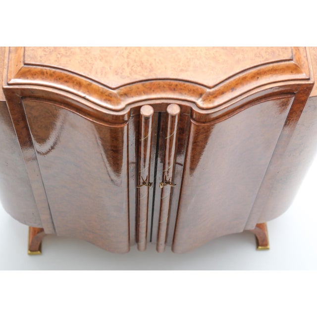Fine Art Deco Amboyna Burr Table Top Cabinet, 1930s For Sale - Image 10 of 16