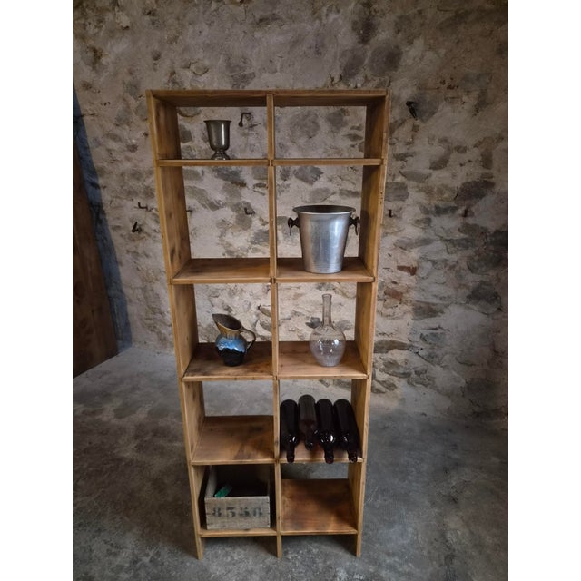Vintage Pine Cubby Shelving Unit, 1950s For Sale - Image 11 of 18