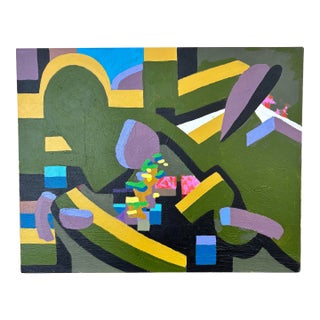 David Mac Innes “Campfire Light” 2002 #70 Abstract Original Painting on Canvas For Sale
