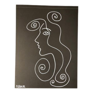 One White Line on Black Paper 3, by Cassandra Auker