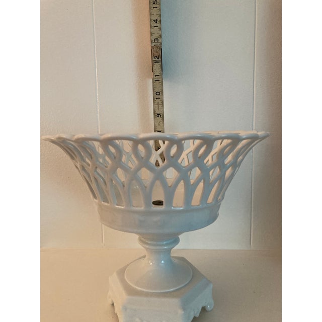 French Vintage/Antique Old Paris Porcelain Compote For Sale - Image 3 of 7