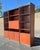 Mid-Century Modern Vintage Mid Century Modern Three Bay Bookcase Wall Unit W Glass Cabinet Doors For Sale - Image 3 of 17