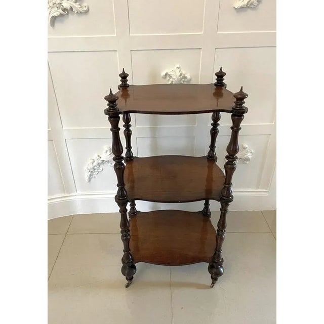 Antique Victorian Rosewood Freestanding Shelf For Sale - Image 5 of 13