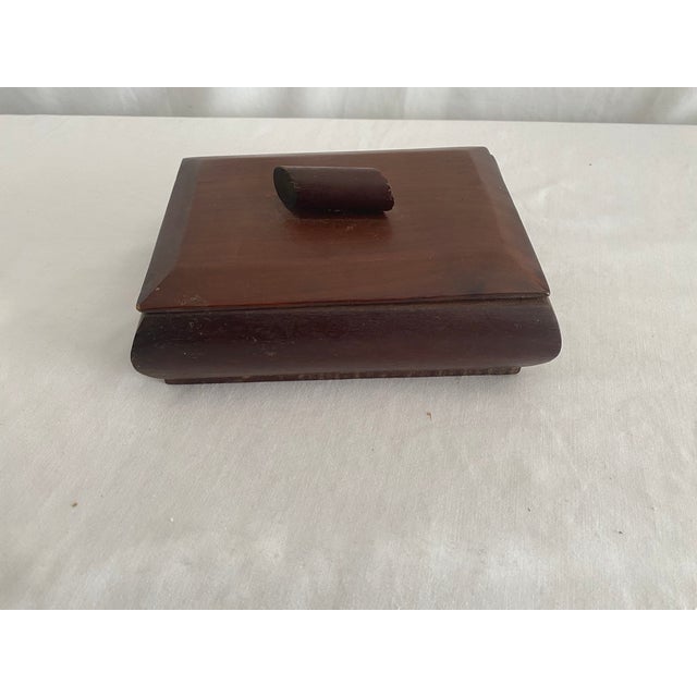 1970s 1970s Teak Wooden Trinket/Cigarette Box For Sale - Image 5 of 7
