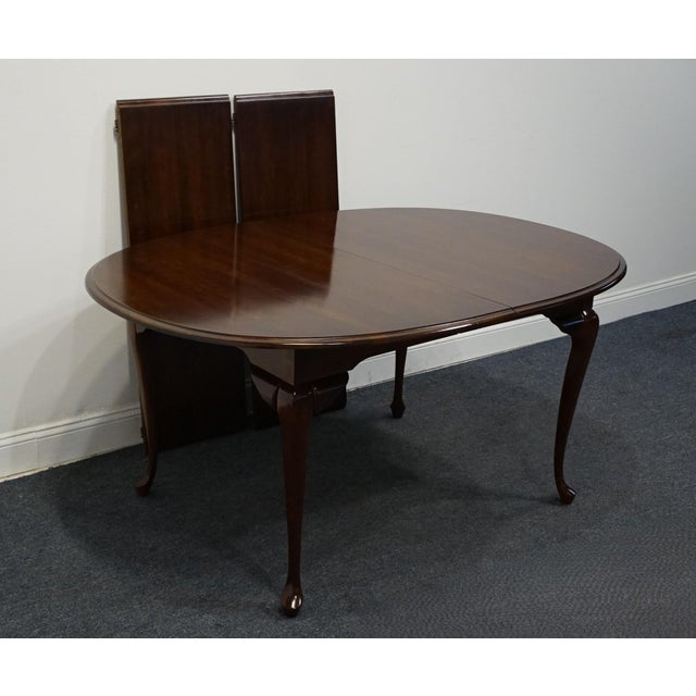 Cresent Furniture Solid Cherry Traditional Style 90" Oval Dining Table For Sale - Image 10 of 11