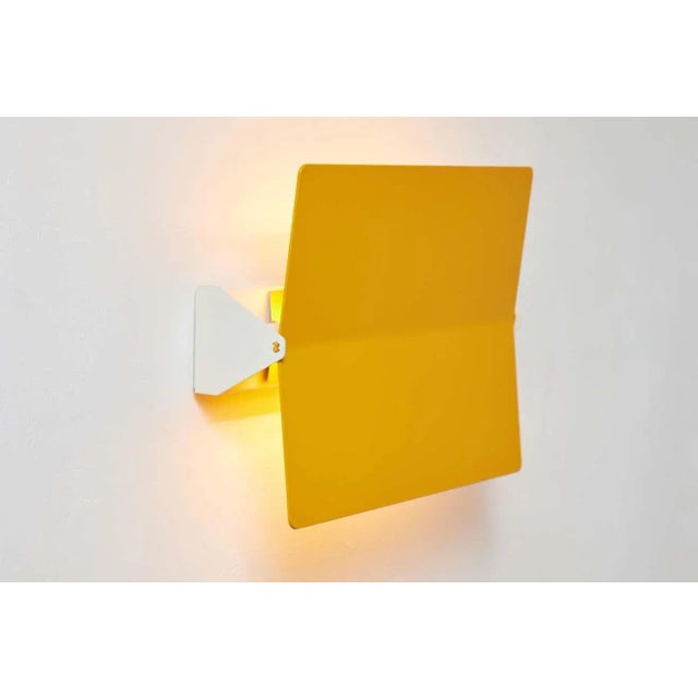 Large Charlotte Perriand 'Applique à Volet Pivotant Plié' Wall Light in Yellow For Sale - Image 10 of 12