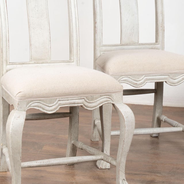 Gray Early 20th Century Set of 10 Swedish Gray Dining Chairs For Sale - Image 8 of 15