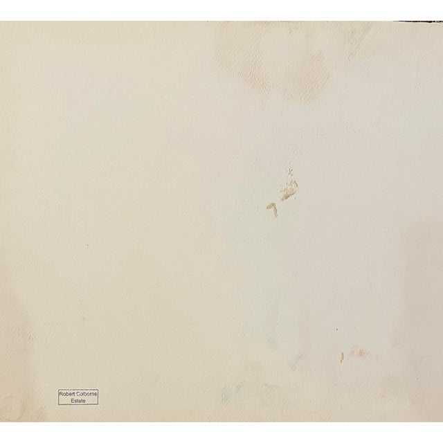 1952 Robert Colborne Still Life in a Modern Landscape Painting For Sale - Image 4 of 4