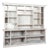 19th Century Large Gray Painted Pine Bookcase Display Cabinet From Denmark For Sale