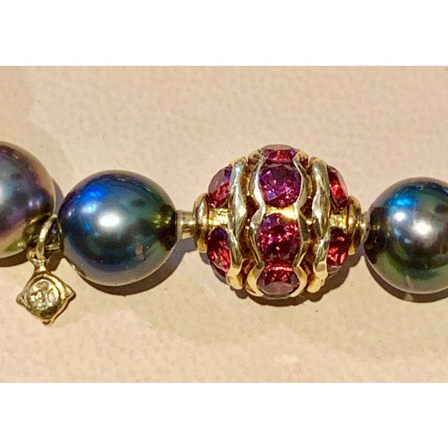 The School of Paris David Yurman Multi-Color South Sea Pearl Limited Edition Strand Necklace For Sale - Image 3 of 18