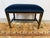 Design Plus Gallery presents a Custom Sapphire Blue Velvet Seat. The bench has a dark blue velvet cushioned seat for you...