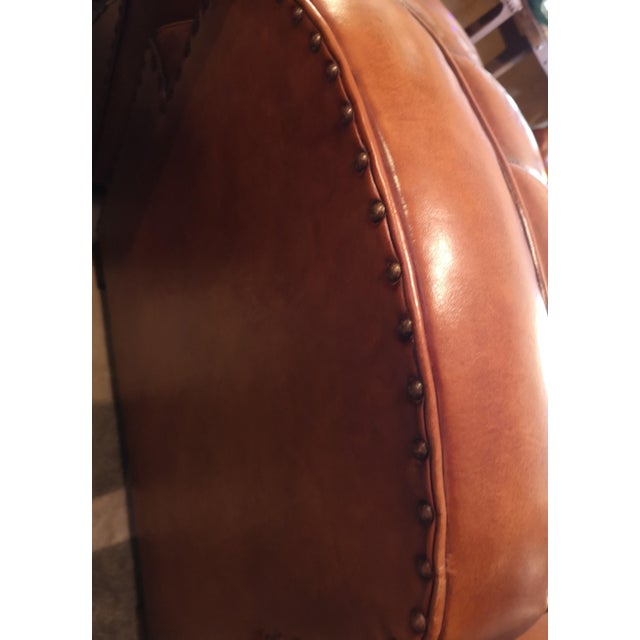 Early 21st Century Brown Leather Club Armchairs, 2010s, Set of 2 For Sale - Image 5 of 12