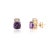 Not Yet Made - Made To Order Cushion Cut Amethyst and Diamond Stud Earrings in 14k Yellow Gold - 2 Pieces For Sale - Image 5 of 6
