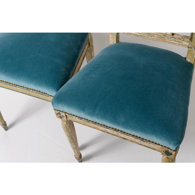 Pair of French Period Directoire Neoclassical Side Chairs, C. 1795 For Sale - Image 10 of 12