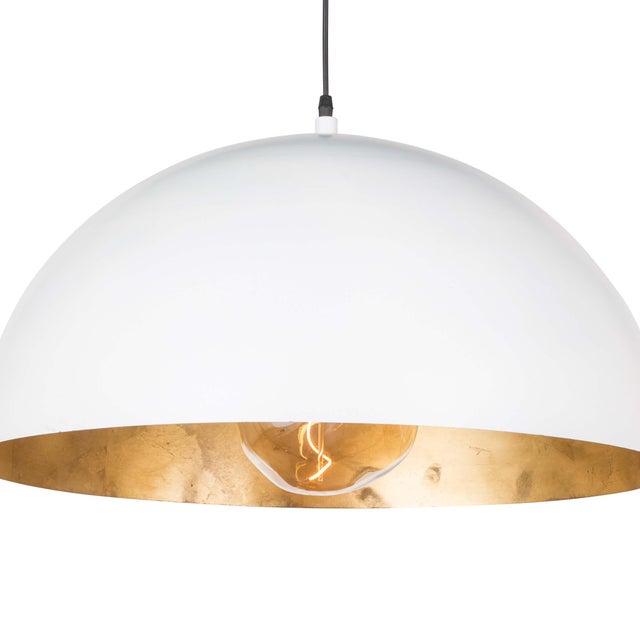 Transitional Regina Andrew Sigmund Pendant Large in White and Gold For Sale - Image 3 of 5