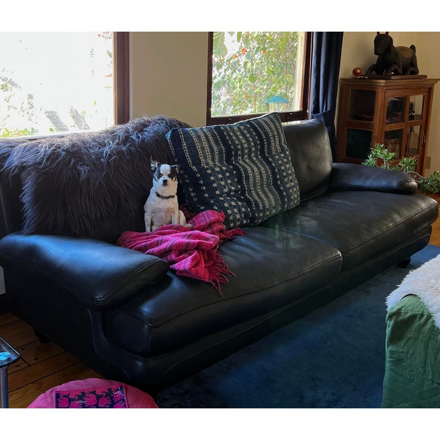 Roche Bobois Roche Bobois Leather Sofa For Sale - Image 4 of 12