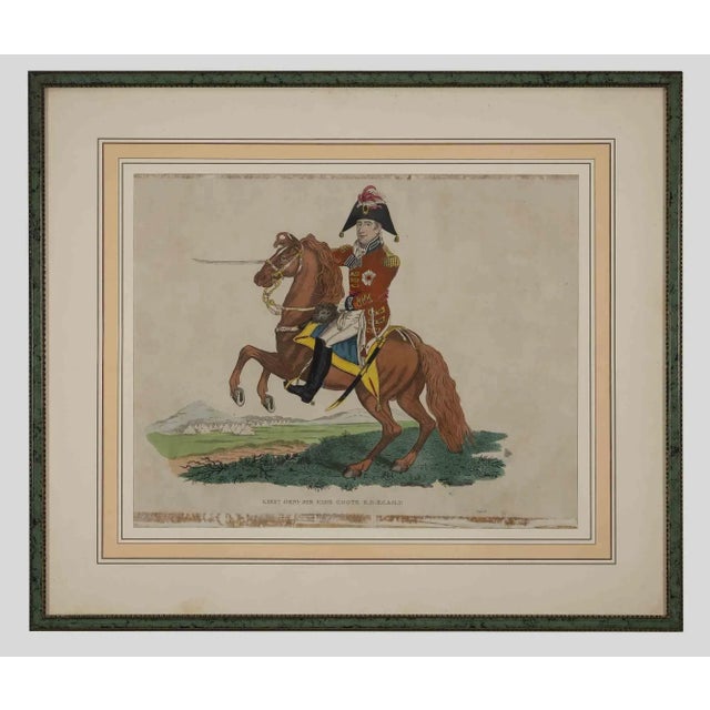Unknown, General Sir Eire Coote, Original Watercolor Lithograph, 1816 For Sale - Image 3 of 3