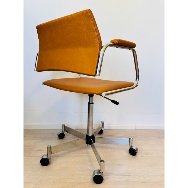 Brown Vintage K-380 Office Desk Chair from Kovona, Czechoslovakia, 1970s For Sale - Image 8 of 10