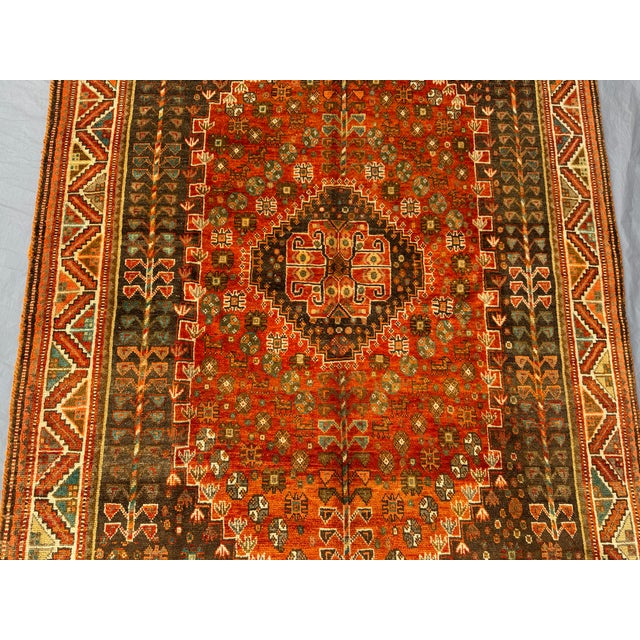 Textile Tribal Vintage Persian Qashqai Rug For Sale - Image 7 of 10