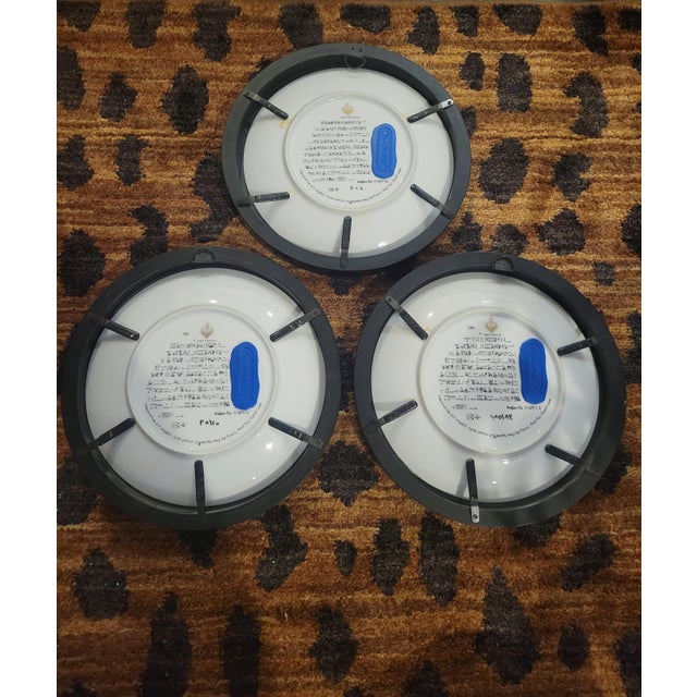 Black Vintage Egyptian Decorative Framed Osiris King Tut Wall Plates Art Set 3 For Sale - Image 8 of 15